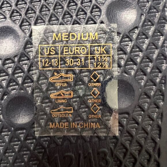 Youth Boys Shark Slides Big Lots Navy Combo Sandals Size 12/13 Pool Summer - Picture 5 of 6